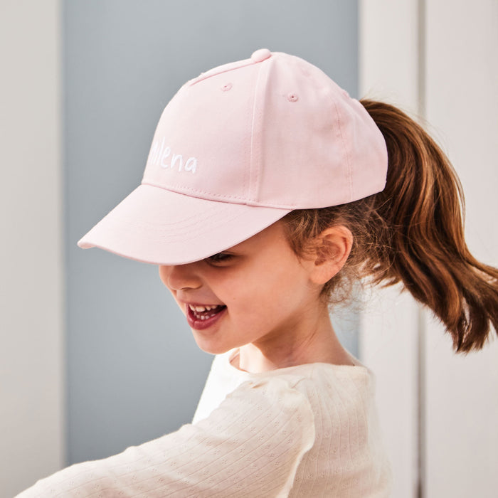 Personalised Name Pink Baseball Cap