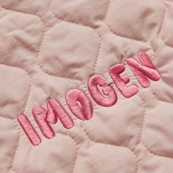 Personalised Name Pink Quilted Jacket