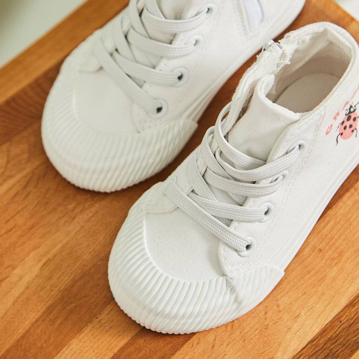 Personalised Natural History Museum™ Mini Beasts Ivory High Tops