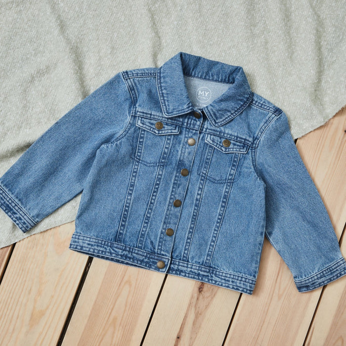 Personalised Natural History Museum™ Mini Beasts Wreath Denim Jacket