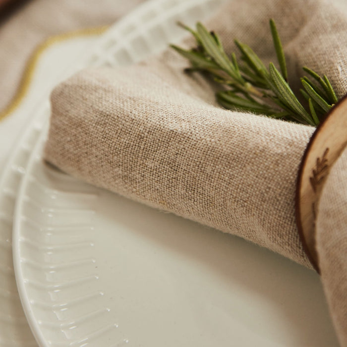 Personalised Natural Initial Linen Napkins