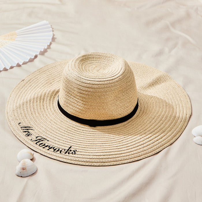 Personalised Natural Woven Sun Hat