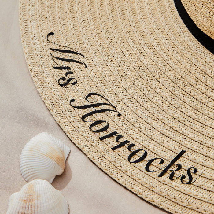 Personalised Natural Woven Sun Hat