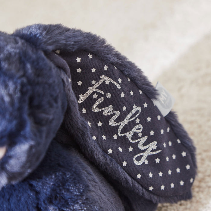 Personalised Navy Blue Bunny Soft Toy