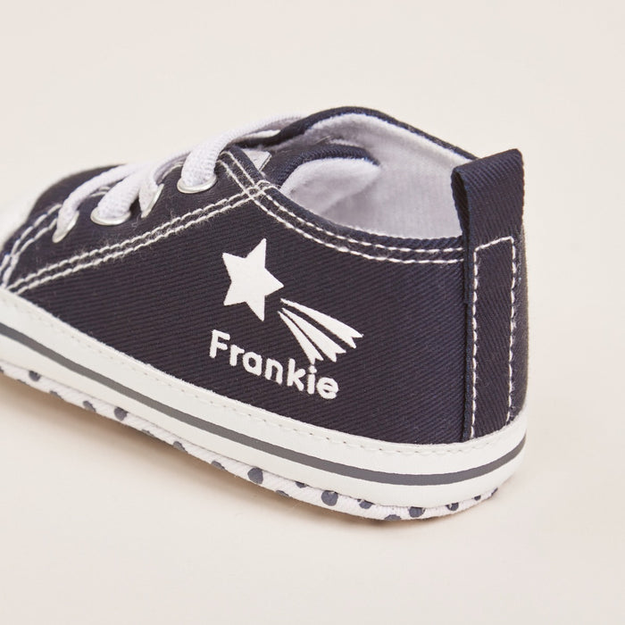 Personalised Navy Star Design High Top Shoes