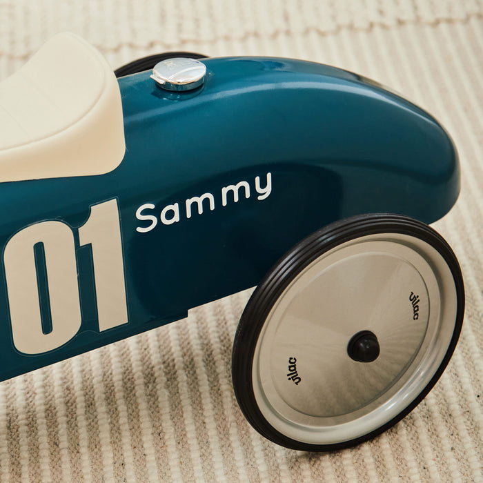 Personalised Navy Vilac Racing Ride-on Car