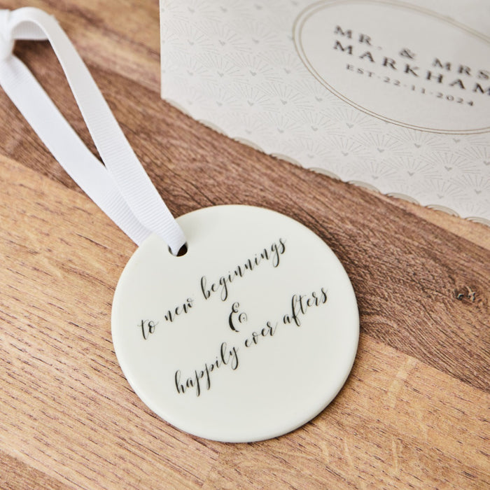 Personalised New Beginnings Ceramic Decoration