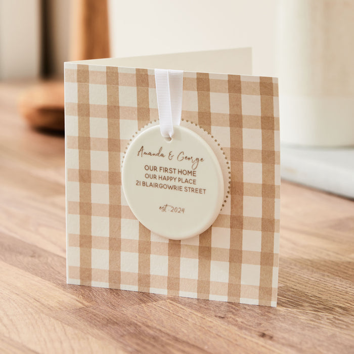 Personalised New Home Ceramic Decoration