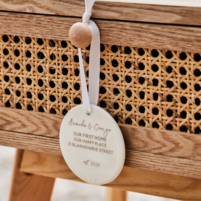 Personalised New Home Ceramic Decoration