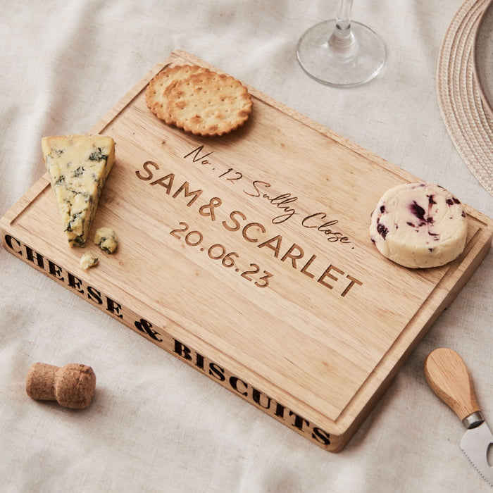 Personalised New Home Wooden Cheese Board