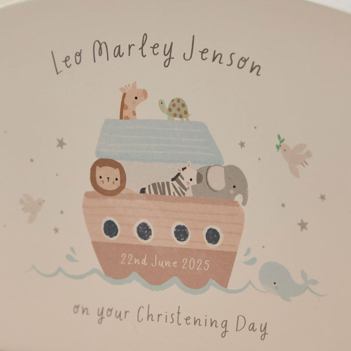 Personalised Noah's Ark Christening Money Box FSC®