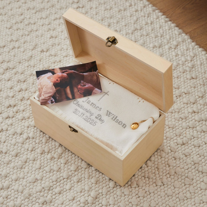 Personalised Noah's Ark Wooden Keepsake Box FSC®