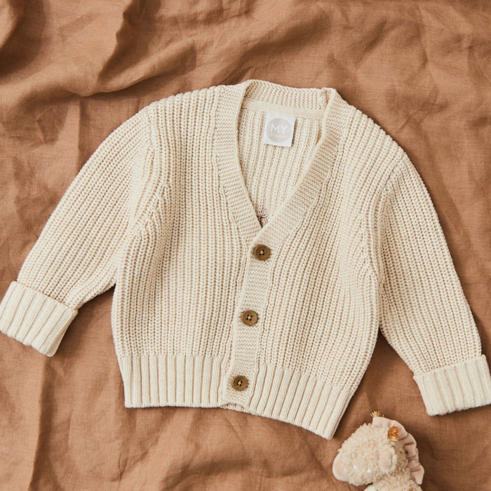 Personalised Oatmeal Knitted Cardigan
