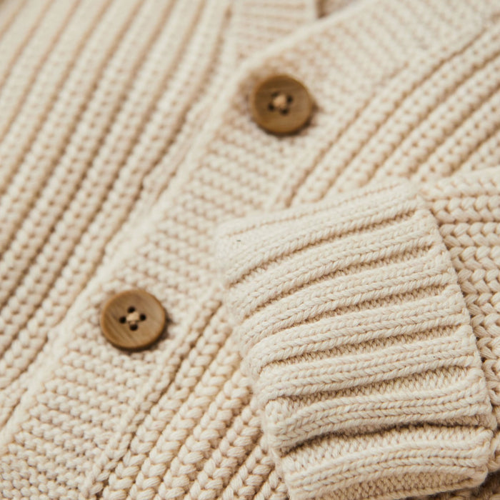 Personalised Oatmeal Knitted Cardigan