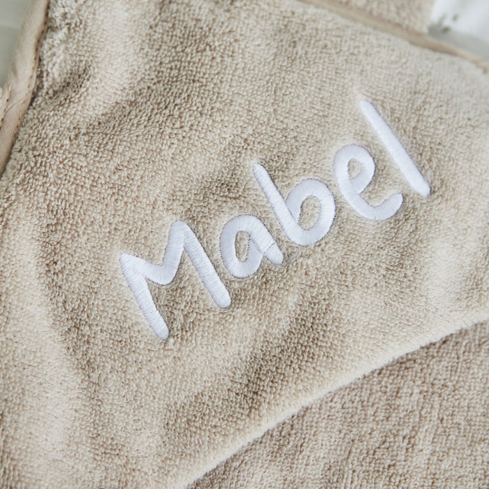 Personalised Oatmeal Small Hooded Towel