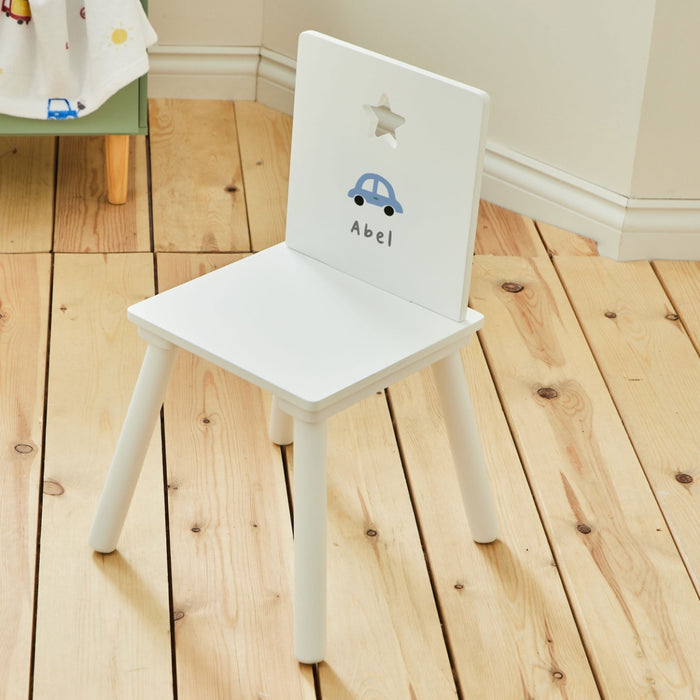 Personalised On The Move Blue Wooden Star Chair