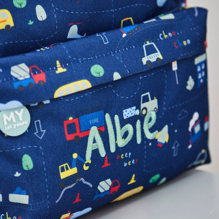 Personalised On The Move Print Grab Handle Mini Backpack