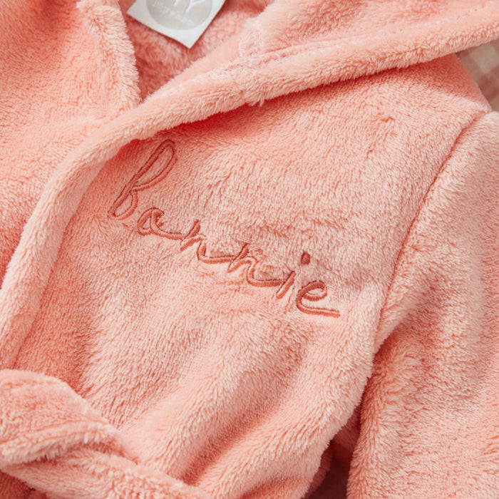 Personalised Peach Sorbet Fleece Robe
