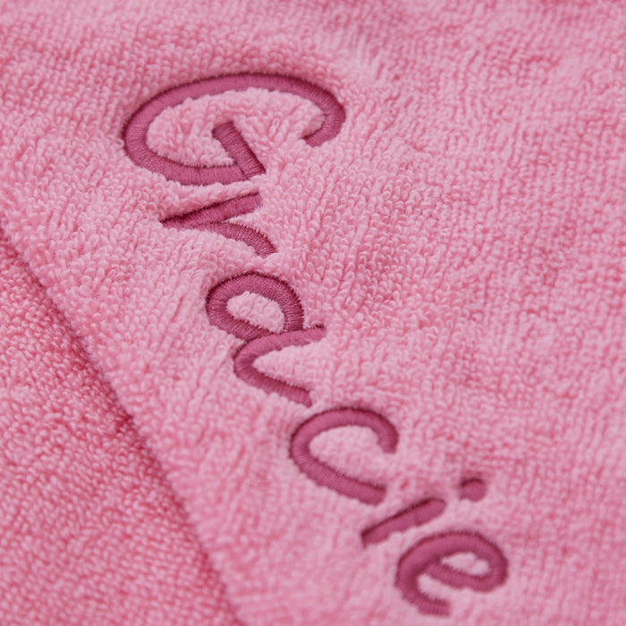 Personalised Peony Pink Hooded Towel