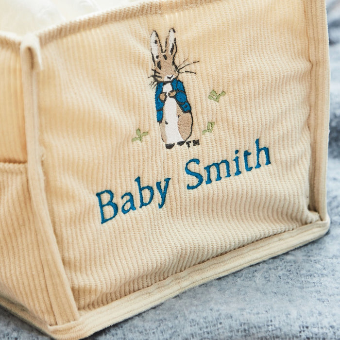 Personalised Peter Rabbit™ Cord Nappy Caddy