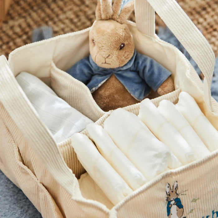 Personalised Peter Rabbit™ Cord Nappy Caddy