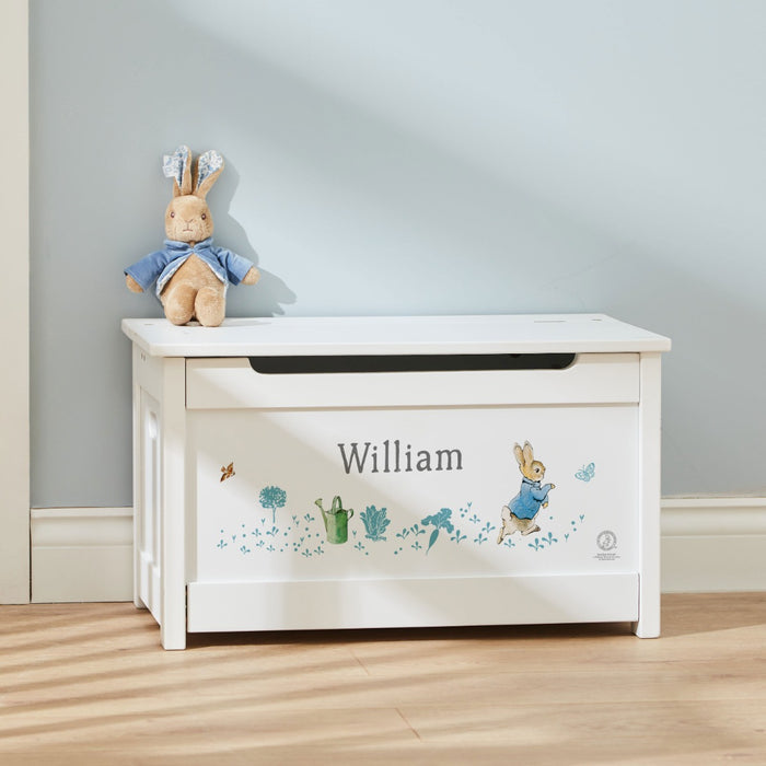 Personalised Peter Rabbit™ White Toy Box FSC®