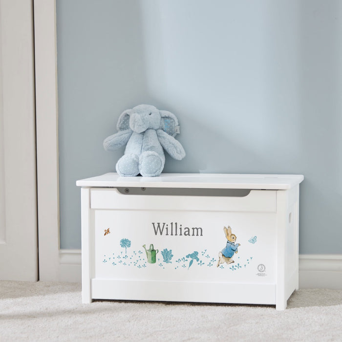 Personalised Peter Rabbit™ White Toy Box FSC®