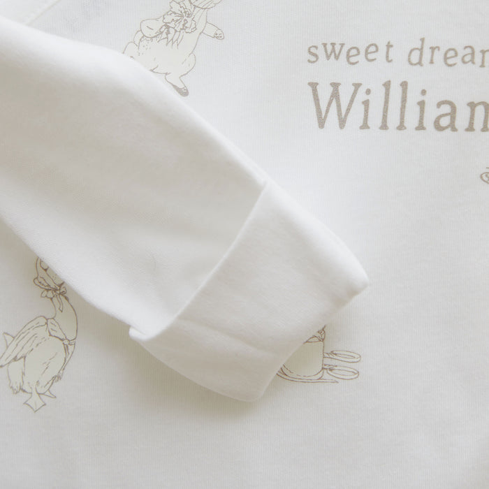 Personalised Peter Rabbit™ Wrap Sleepsuit & Hat Set