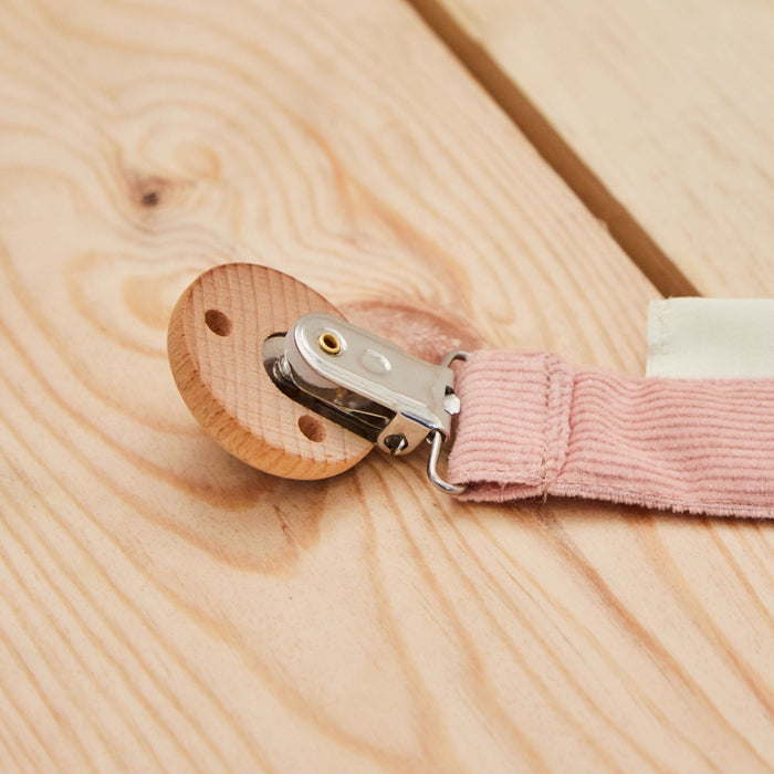 Personalised Pink Avery Row Corduroy Dummy Holder