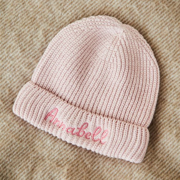 Personalised Pink Beanie