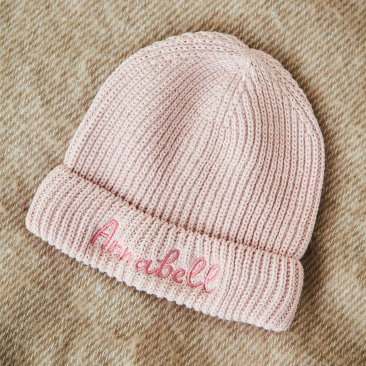 Personalised Pink Beanie