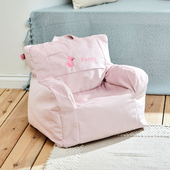 Personalised Pink Bunny Bean Bag Chair