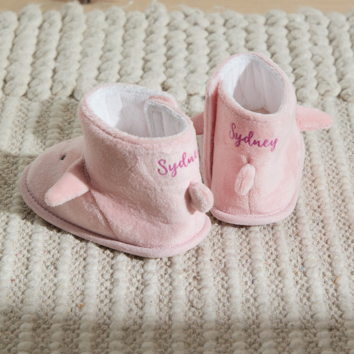 Personalised Pink Bunny Booties
