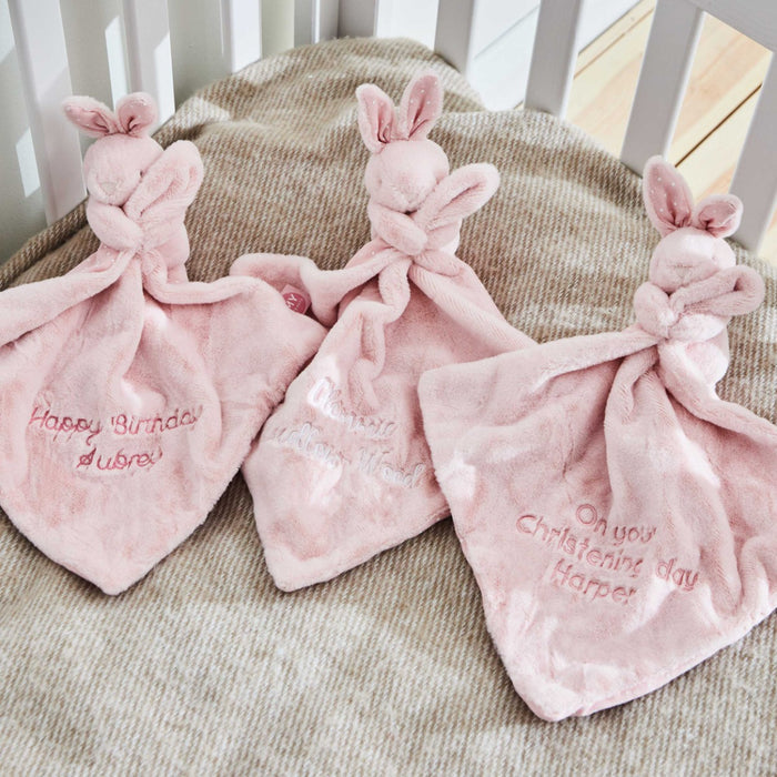 Personalised Pink Bunny Comforter