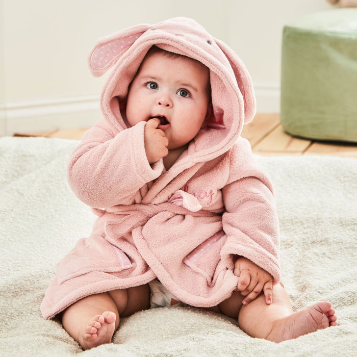 Personalised Pink Bunny Fleece Robe