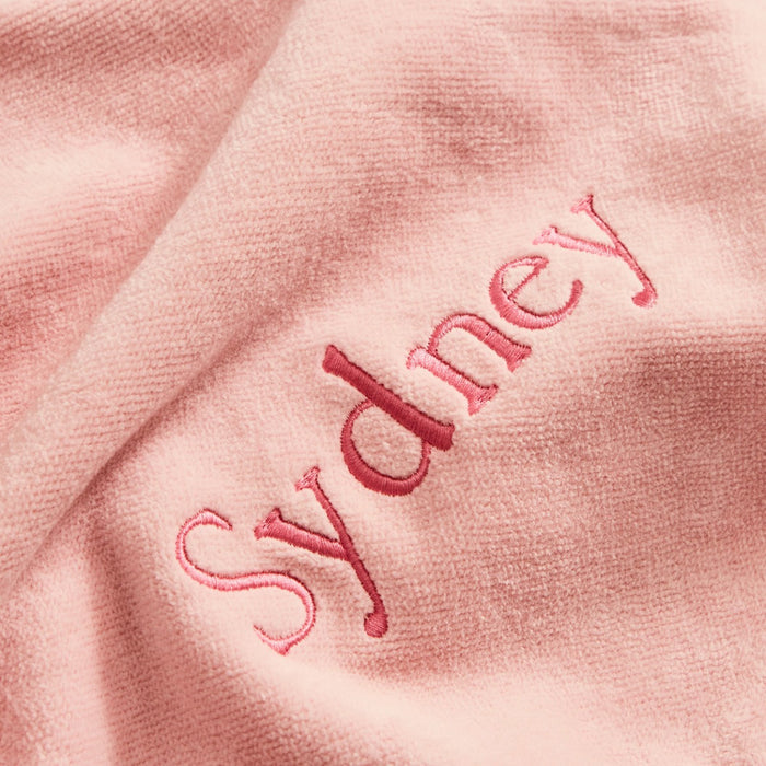 Personalised Pink Bunny Small Hooded Towel