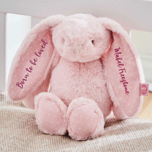 Personalised Pink Bunny Soft Toy