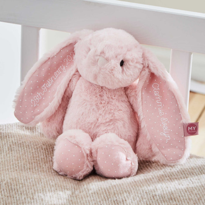 Personalised Pink Bunny Soft Toy