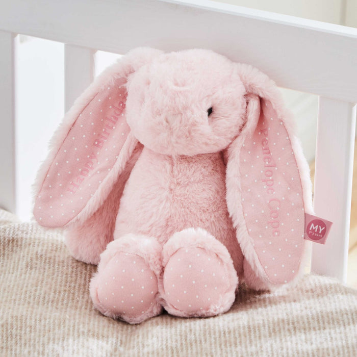 Personalised Pink Bunny Soft Toy