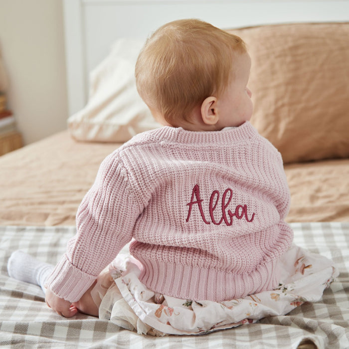 Personalised Pink Cardigan
