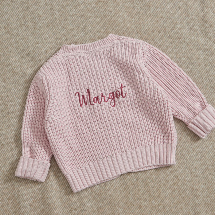 Personalised Pink Cardigan
