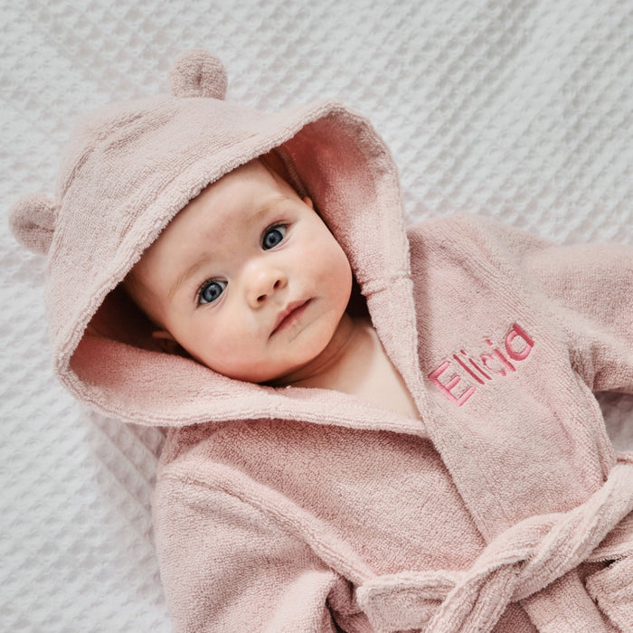 Personalised Pink Cotton Towelling Robe