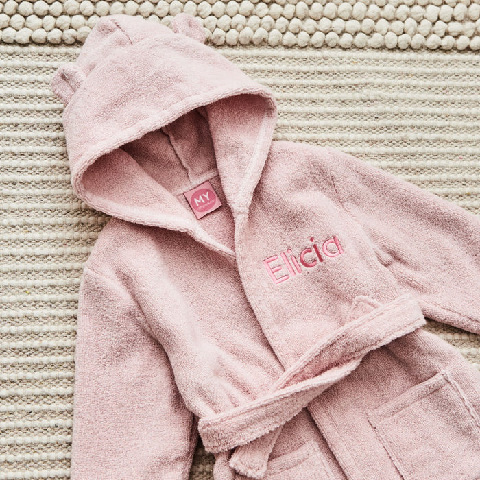 Personalised Pink Cotton Towelling Robe