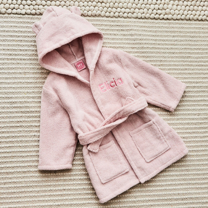 Personalised Pink Cotton Towelling Robe