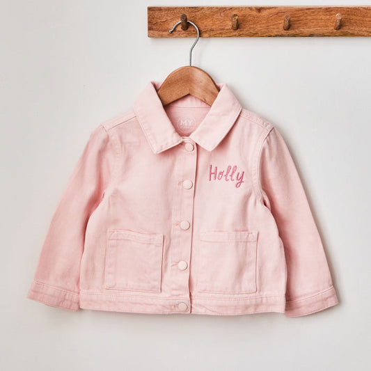 Personalised Pink Denim Jacket