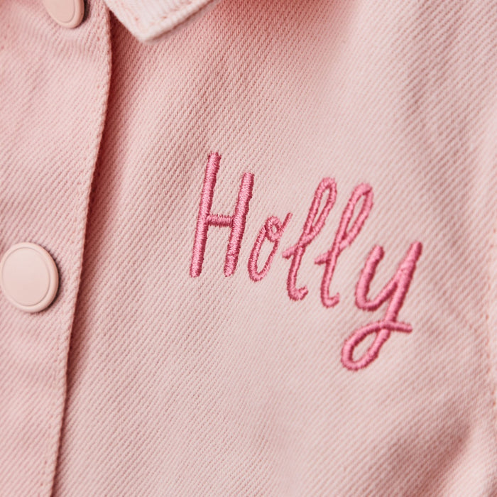Personalised Pink Denim Jacket