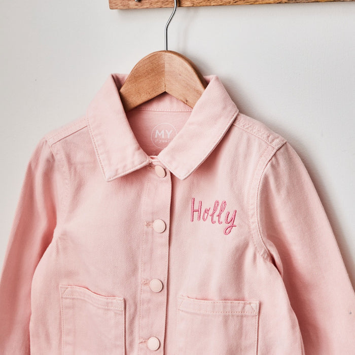Personalised Pink Denim Jacket