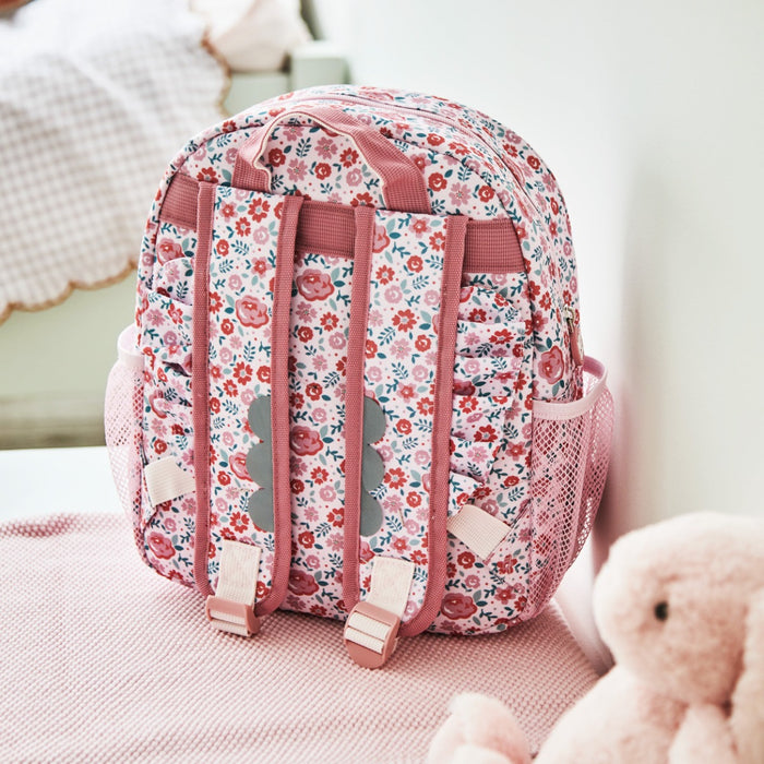 Personalised Pink Ditsy Print Classic Medium Backpack
