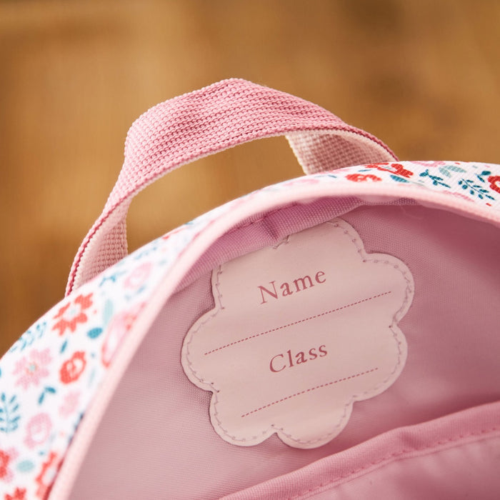 Personalised Pink Ditsy Print Classic Medium Backpack