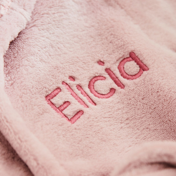 Personalised Pink Fleece Robe with Ears